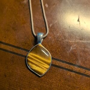 Tiger Eye Pendant Necklace